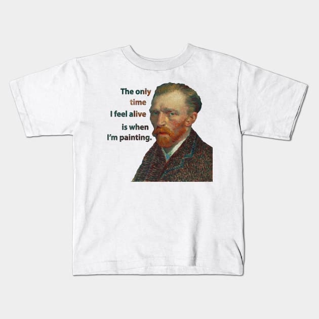 Vincent Van Gogh Kids T-Shirt by valentinahramov